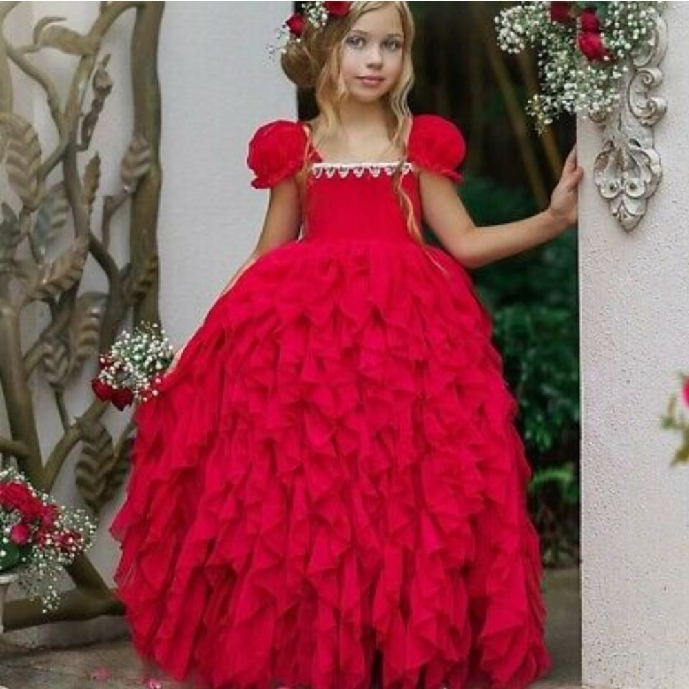 Dollcake Red Frothy dress 1 5 9 14 - Picture 1 of 7